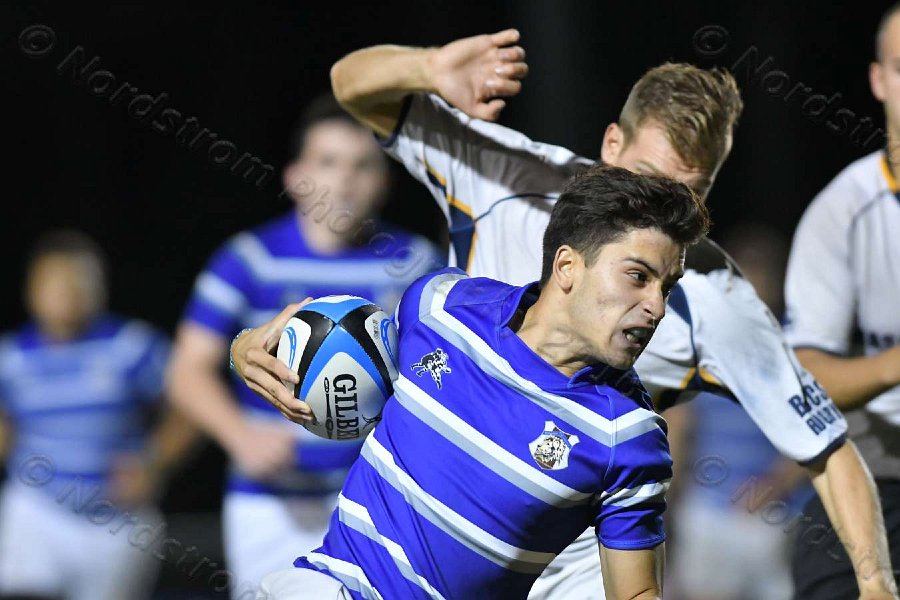 Wheaton Men\'s Rugby vs Mass Maritime.  Photo by Keith Nordstrom